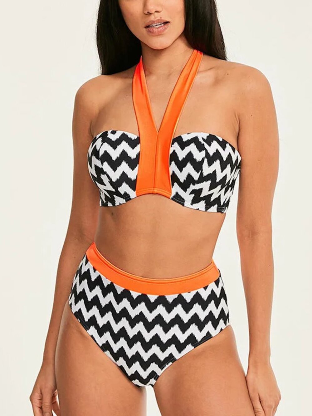 NWT Figleaves Juno Halter Bikini Top Size 32E